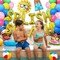 Splish Splash Summer Birthday Decorations Balloons and Banner
